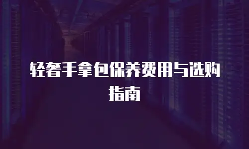 轻奢手拿包保养费用与选购指南