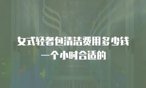 女式轻奢包清洁费用多少钱一个小时合适的
