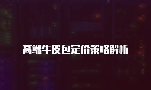 高端牛皮包定价策略解析