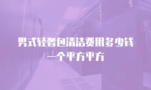 男式轻奢包清洁费用多少钱一个平方平方