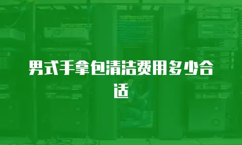 男式手拿包清洁费用多少合适