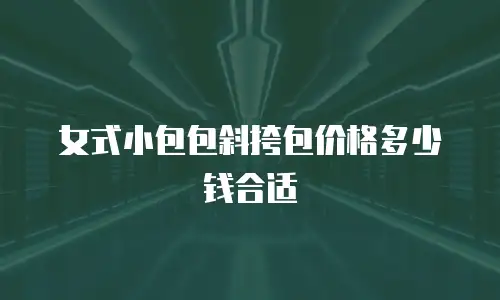 女式小包包斜挎包价格多少钱合适