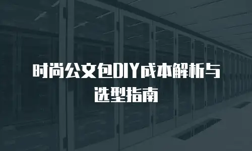 时尚公文包DIY成本解析与选型指南