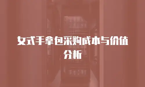 女式手拿包采购成本与价值分析