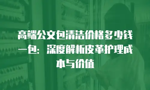高端公文包清洁价格多少钱一包：深度解析皮革护理成本与价值