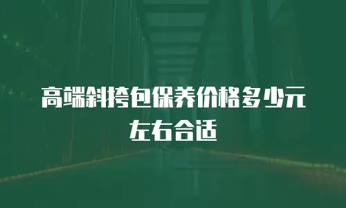 高端斜挎包保养价格多少元左右合适