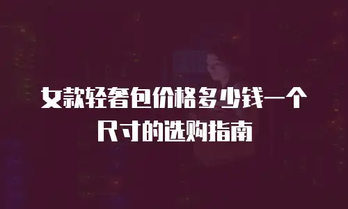 女款轻奢包价格多少钱一个尺寸的选购指南