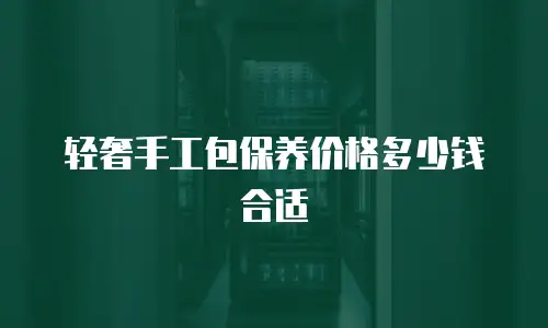 轻奢手工包保养价格多少钱合适