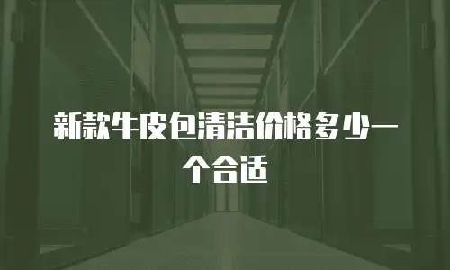 新款牛皮包清洁价格多少一个合适