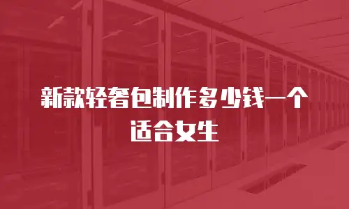 新款轻奢包制作多少钱一个适合女生
