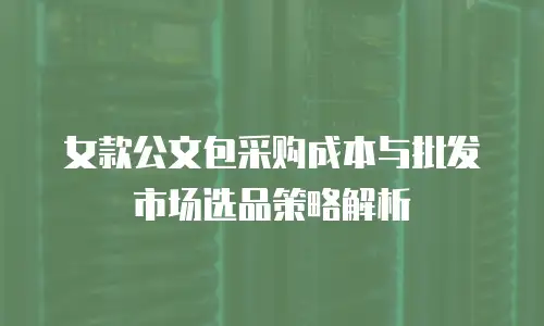 女款公文包采购成本与批发市场选品策略解析