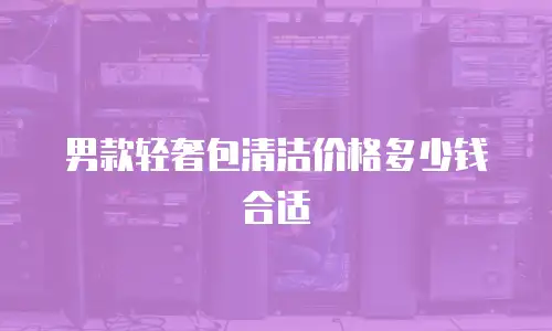 男款轻奢包清洁价格多少钱合适