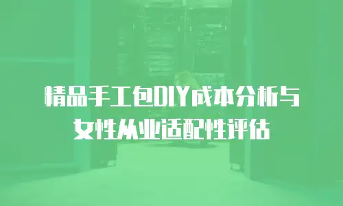 精品手工包DIY成本分析与女性从业适配性评估