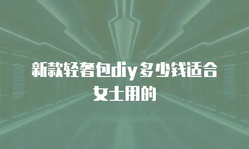 新款轻奢包diy多少钱适合女士用的