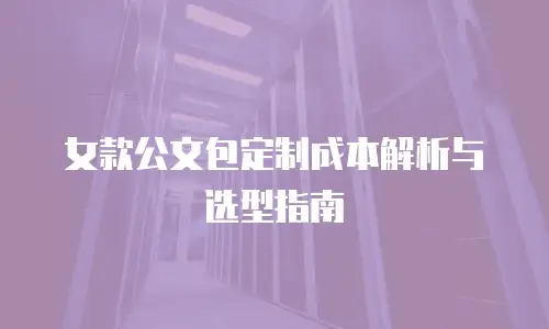 女款公文包定制成本解析与选型指南