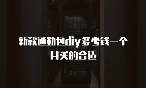 新款通勤包diy多少钱一个月买的合适
