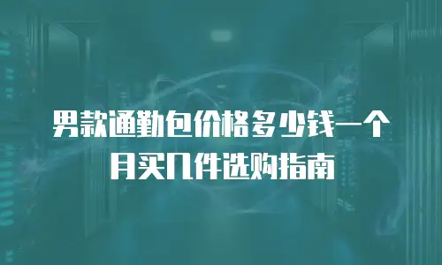 男款通勤包价格多少钱一个月买几件选购指南