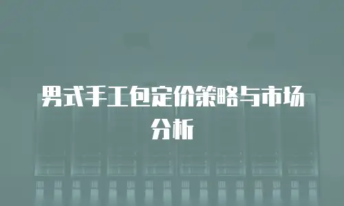 男式手工包定价策略与市场分析
