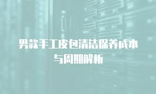 男款手工皮包清洁保养成本与周期解析