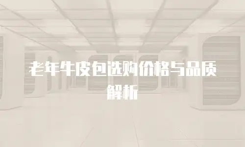 老年牛皮包选购价格与品质解析