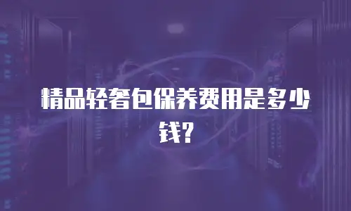 精品轻奢包保养费用是多少钱？