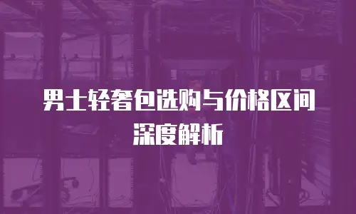 男士轻奢包选购与价格区间深度解析