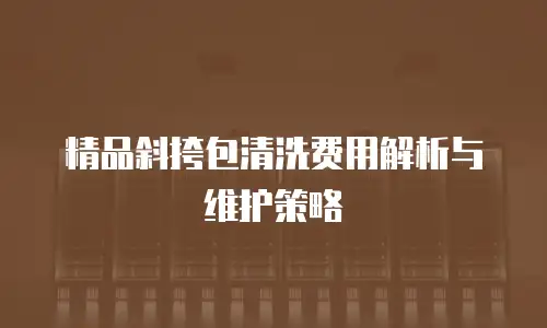 精品斜挎包清洗费用解析与维护策略
