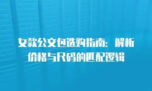 女款公文包选购指南：解析价格与尺码的匹配逻辑