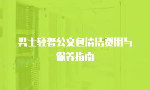 男士轻奢公文包清洁费用与保养指南