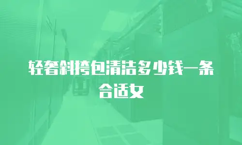 轻奢斜挎包清洁多少钱一条合适女