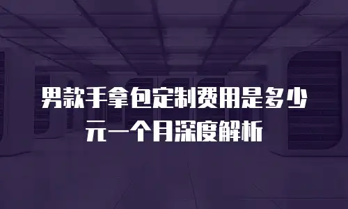 男款手拿包定制费用是多少元一个月深度解析
