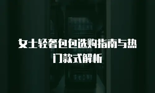女士轻奢包包选购指南与热门款式解析