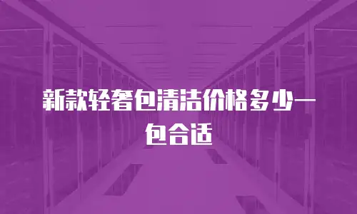 新款轻奢包清洁价格多少一包合适