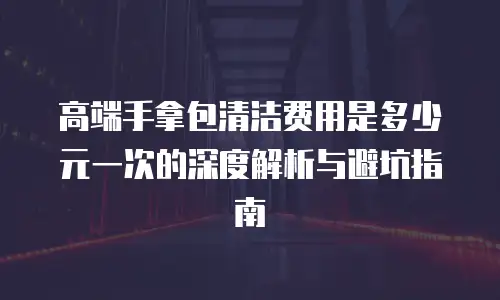 高端手拿包清洁费用是多少元一次的深度解析与避坑指南