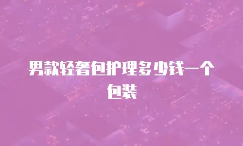 男款轻奢包护理多少钱一个包装