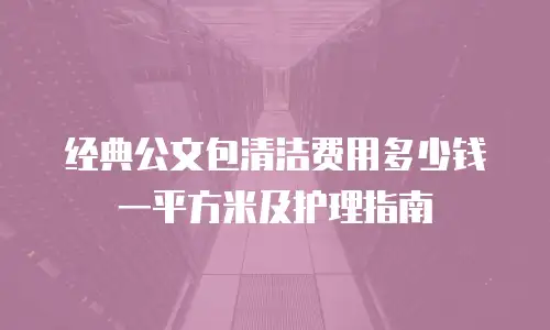 经典公文包清洁费用多少钱一平方米及护理指南