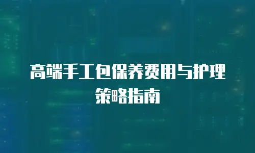高端手工包保养费用与护理策略指南