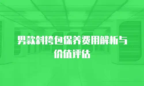 男款斜挎包保养费用解析与价值评估