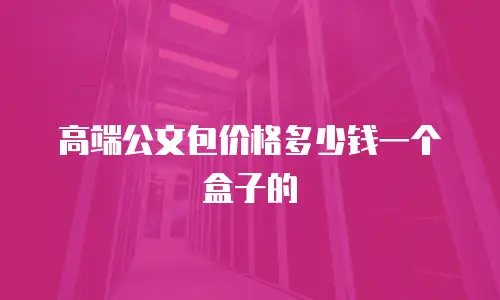 高端公文包价格多少钱一个盒子的
