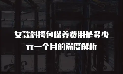 女款斜挎包保养费用是多少元一个月的深度解析