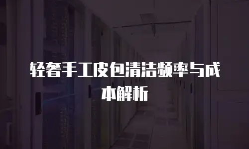 轻奢手工皮包清洁频率与成本解析