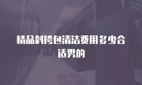 精品斜挎包清洁费用多少合适男的