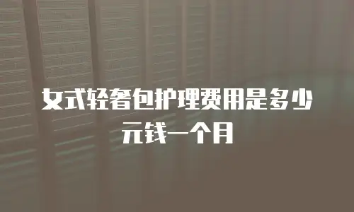 女式轻奢包护理费用是多少元钱一个月