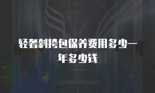 轻奢斜挎包保养费用多少一年多少钱
