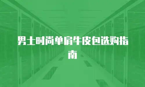 男士时尚单肩牛皮包选购指南