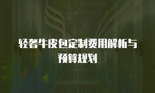 轻奢牛皮包定制费用解析与预算规划