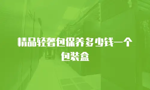 精品轻奢包保养多少钱一个包装盒
