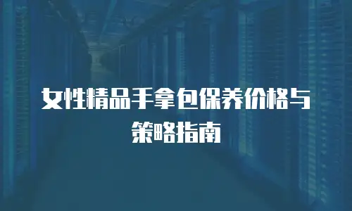 女性精品手拿包保养价格与策略指南