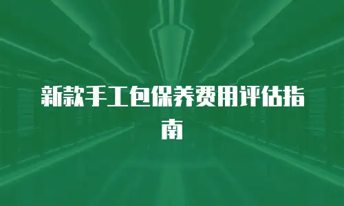 新款手工包保养费用评估指南