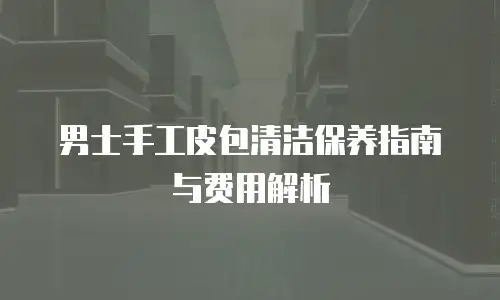 男士手工皮包清洁保养指南与费用解析
